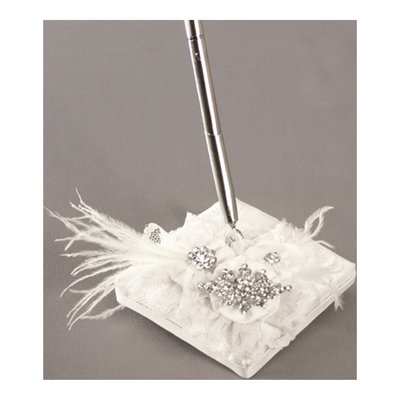 Ivy Lane Genevieve White Lace Pen Holder