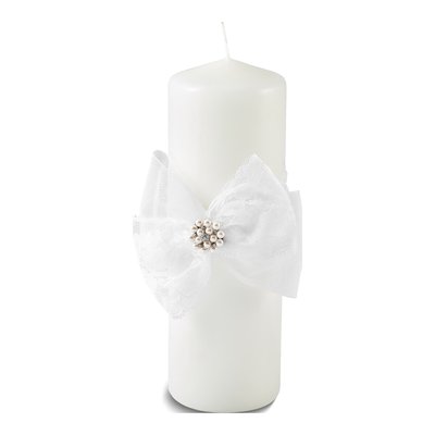 Jamie Lynn Delilah White Pillar Candle