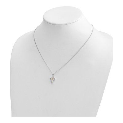 Mustard Seed Cross Necklace, 18in Silver-Plated – view 4