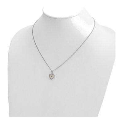 Mustard Seed Heart Necklace, 18in Silver-Plated Chain – view 5