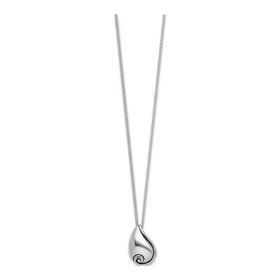 Silver-Plated No Tears In Heaven Teardrop 18 Inch Necklace With Poem – view 3