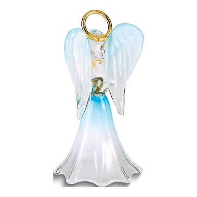 Glass Baron Blue Angel With Swarovski Crystal Heart Figurine – view 2