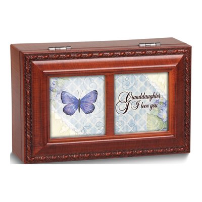 Granddaughter Woodgrain Music Box - Plays You Light Up My