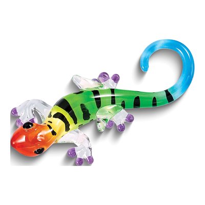 Handcrafted Glass Gecko Figurine Gift