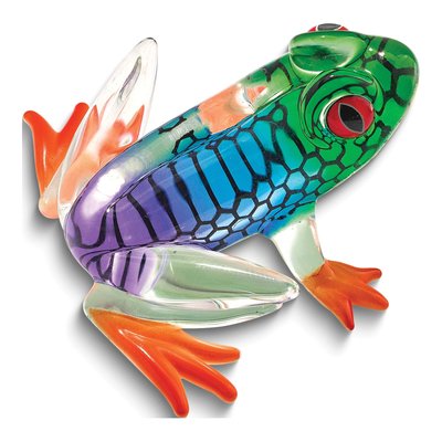 Handcrafted Glass Frog Figurine - Island Hopper Gift