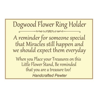 Pewter Dogwood Ring Holder – view 4