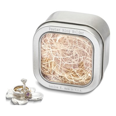 Pewter Dogwood Ring Holder – view 5