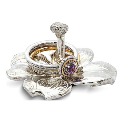 Pewter Dogwood Ring Holder