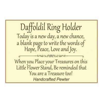 Pewter Daffodil Ring Holder – view 3