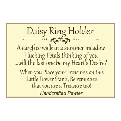 Pewter Daisy Ring Holder – view 4