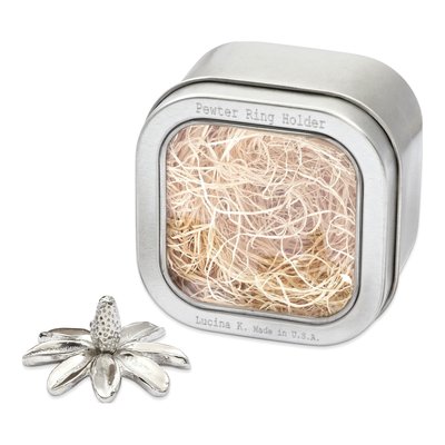 Pewter Daisy Ring Holder – view 5