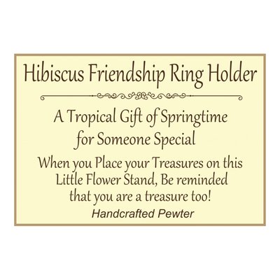 Pewter Hibiscus Ring Holder – view 4