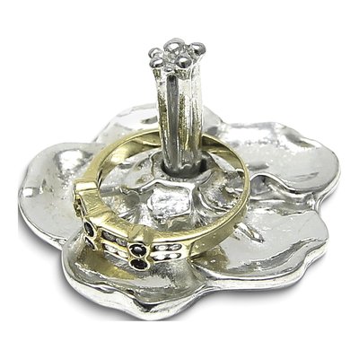 Pewter Forget-Me-Not Ring Holder – view 2