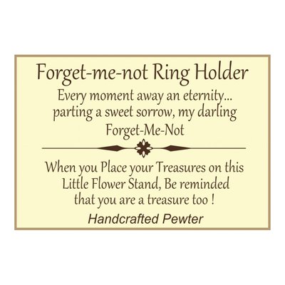 Pewter Forget-Me-Not Ring Holder – view 4