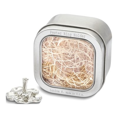 Pewter Forget-Me-Not Ring Holder – view 5