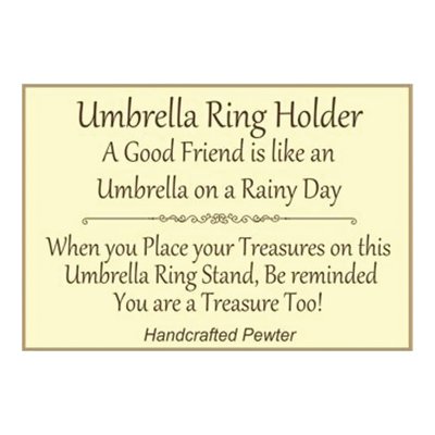 Pewter Umbrella Ring Holder – view 4