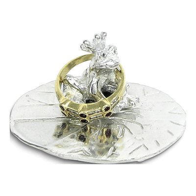 Pewter Frog Prince Ring Holder – view 2