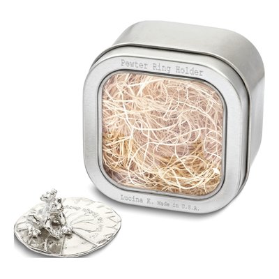 Pewter Frog Prince Ring Holder – view 3
