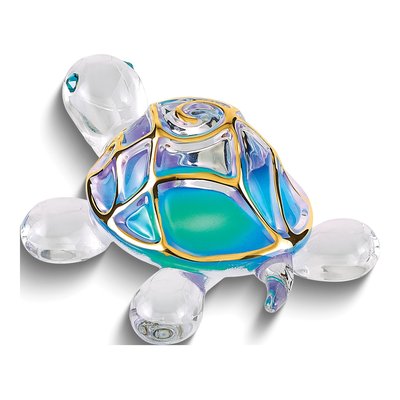 Tiffany the Turtle Glass Figurine with 22k Gold Trim – view 2