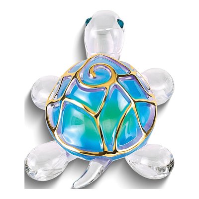 Tiffany the Turtle Glass Figurine with 22k Gold Trim – view 3