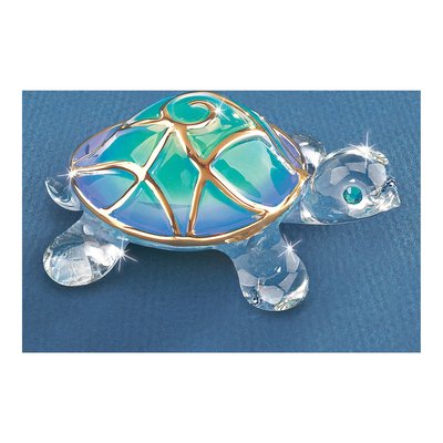 Tiffany the Turtle Glass Figurine with 22k Gold Trim – view 4