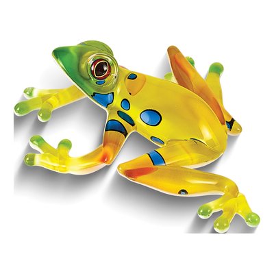 Handcrafted Glass Rain Forest Frog Figurine Gift – view 3