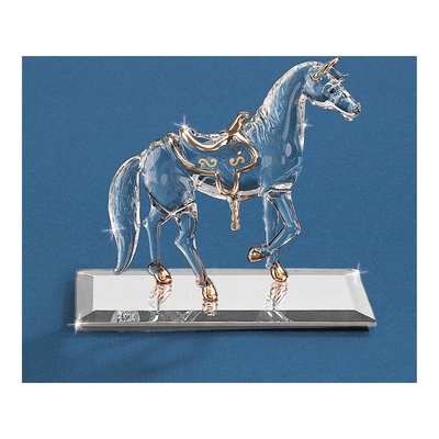 Glass Horse Figurine with 22k Gold Trim – view 3