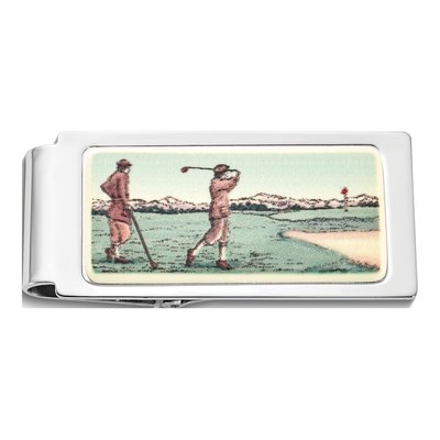Barlow Designs Golfers Money Clip, Silver-Plated