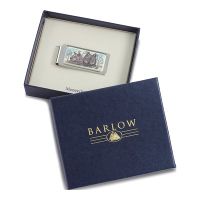 Wolf Portrait Hinged Money Clip – view 3