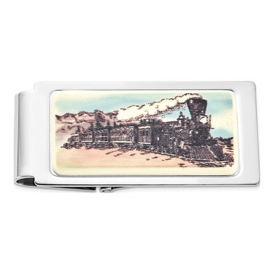 Barlow Designs Silver-Plated Train Money Clip