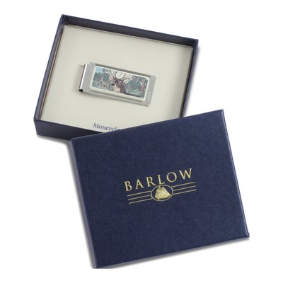 Barlow Deer Portrait Silver-Plated Money Clip – view 3