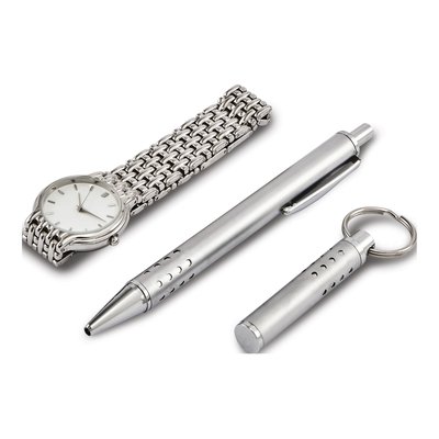 Engravable Key Ring, Pen & Watch 3-Piece Gift Set – view 2