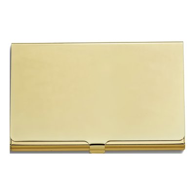 Gold-Tone Engravable Card Case
