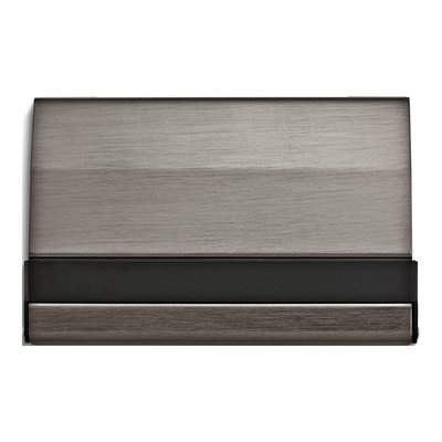 Nickel-Plated Black Business Card Case, Engravable