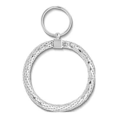 Silver-Tone Mesh Keychain