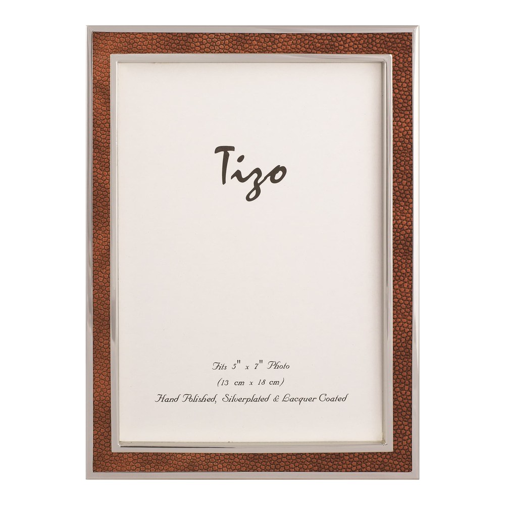 Brown Faux Stingray Photo Frame