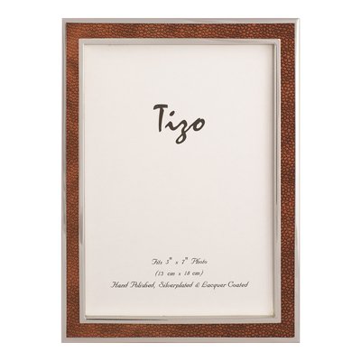 Brown Faux Stingray Photo Frame