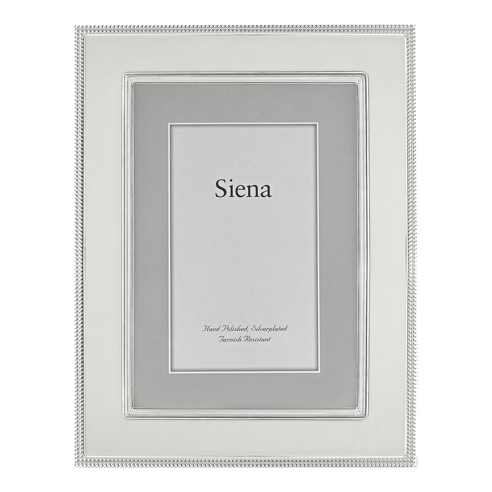 Silver-Plated Roped Border Photo Frame