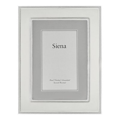 Silver-Plated Roped Border Photo Frame