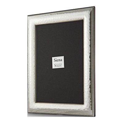 Bilaminate Silver Hammered Rope Border 5x7 Frame