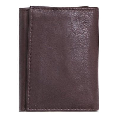 Men's Brown Leather Trifold Wallet, Engravable