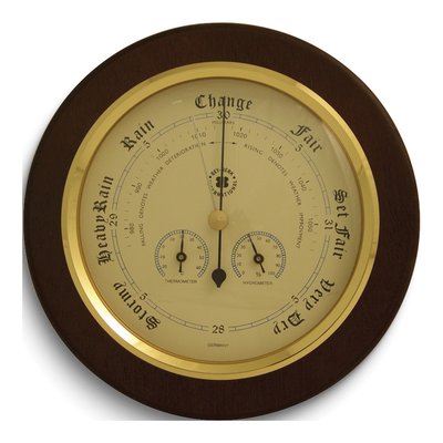 Brass & Cherry Wood Weather Station Gift