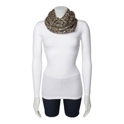 Multicolor Brown Circular Loop Scarf – view 2