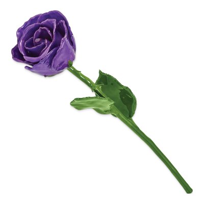 Lilac Lacquer-Dipped Natural Rose Keepsake Gift – view 2