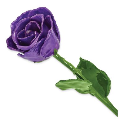 Lilac Lacquer-Dipped Natural Rose Keepsake Gift