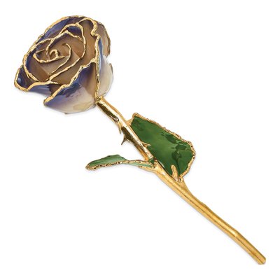 24K Gold-Trimmed Real Rose with Pearl Accent – view 2