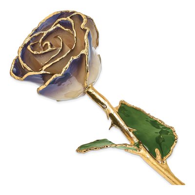 24K Gold-Trimmed Real Rose with Pearl Accent