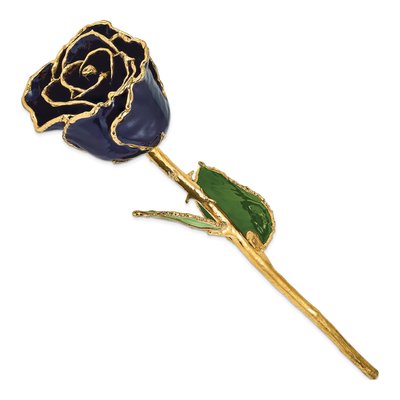 24k Gold-Trimmed Real Twilight Pearl Rose Gift – view 2