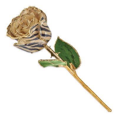 24k Gold Trimmed Real Rose – view 2