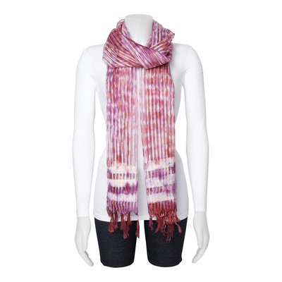 Women's Burgundy & Purple Sheer Stripe Scarf – view 2